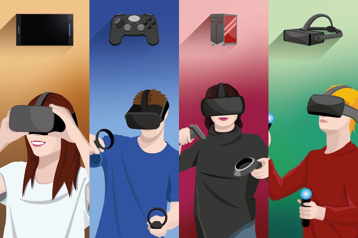 vier VR-Typen im Vergleich