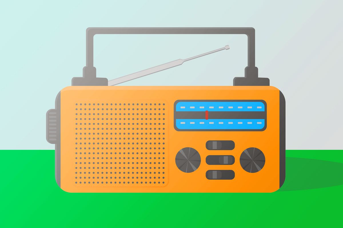 Illustration eines Radios