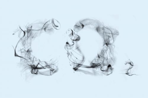 CO2 als Rauch dargestellt