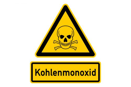 Kohlenmonoxid Warnschild