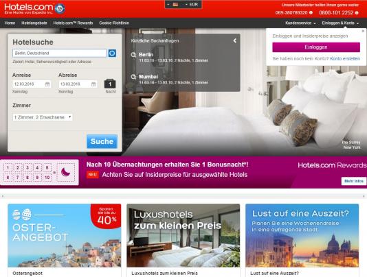 screenshot hotels.com