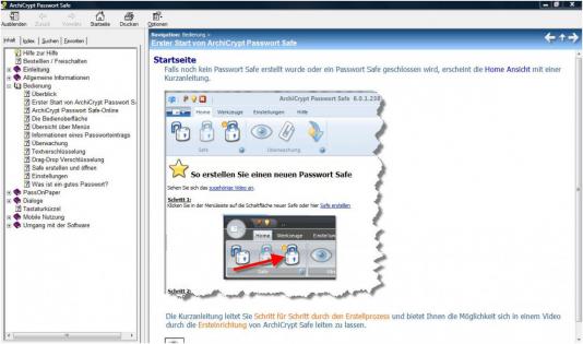 ArchiCrypt Passwort Safe Hilfe