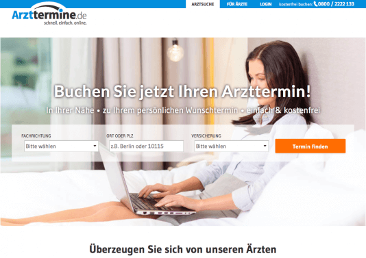 Arzttermine Produktangebot Startseite