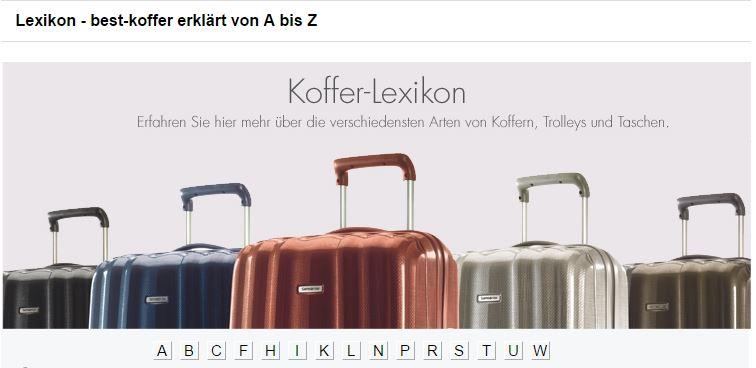 Best-Koffer Koffer-Lexikon Header