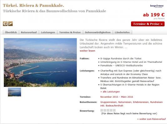 e-kolumbus Reisebeschreibung Screenshot