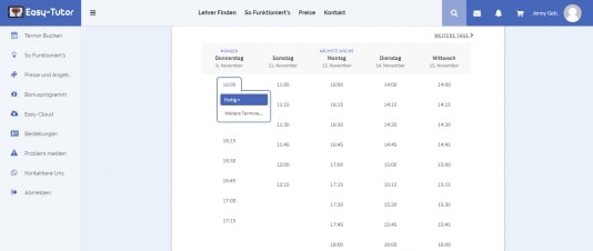 Easy-Tutor Terminbuchung