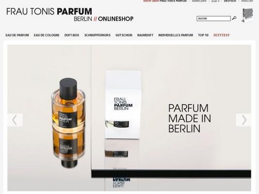 Frau Tonis Parfum Startseite Screenshot