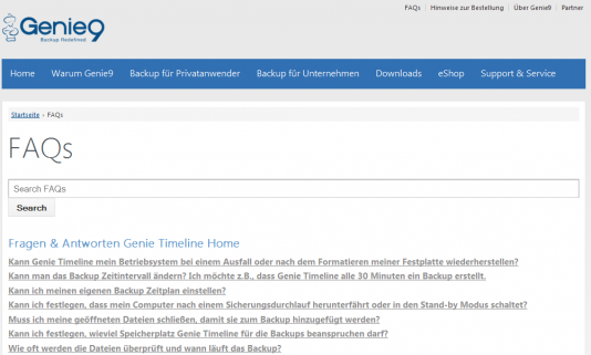 genie timeline home 2014 support FAQ