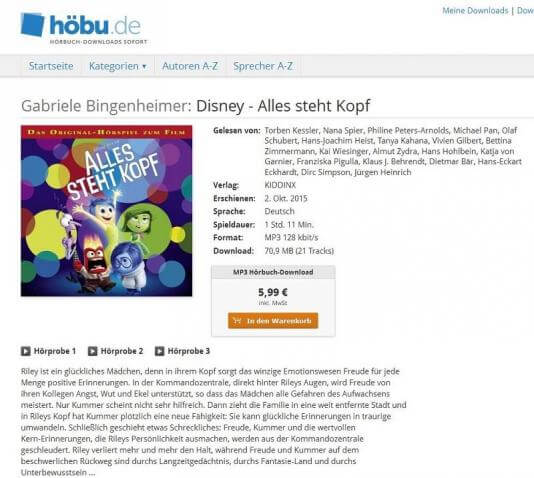 HöBu.de Produktbeschreibung Screenshot