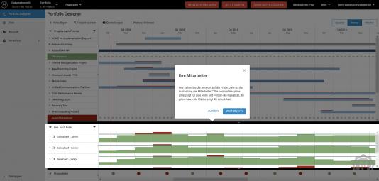 Meisterplan Projektverwaltungssoftware: Screenshot des integrierten Tutorials