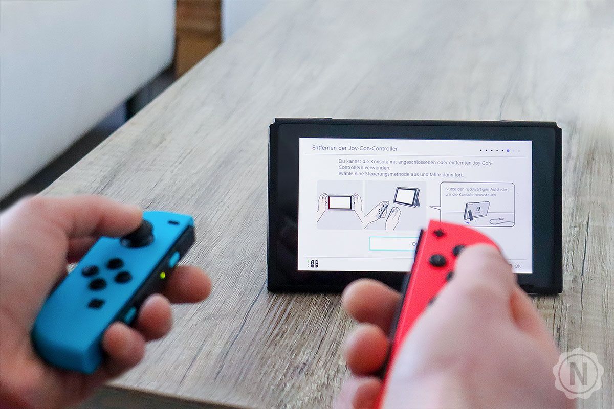 Einrichtung der Nintendo Switch mit einzelnen Joy-Cons
