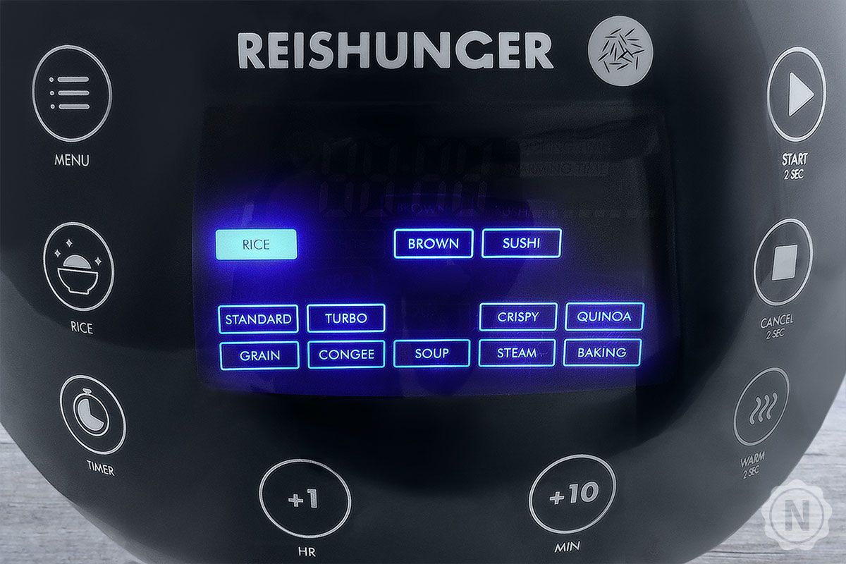 reiskocher display mit funktionen