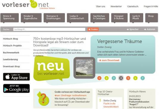 Vorleser.net Startseite