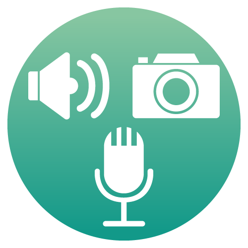 Lautsprecher Mikrofon Kamera Icon