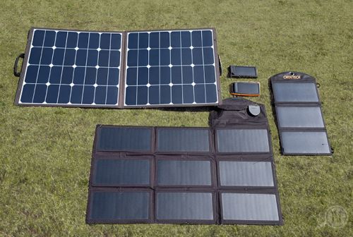 mehrere Solar-Ladegeräte