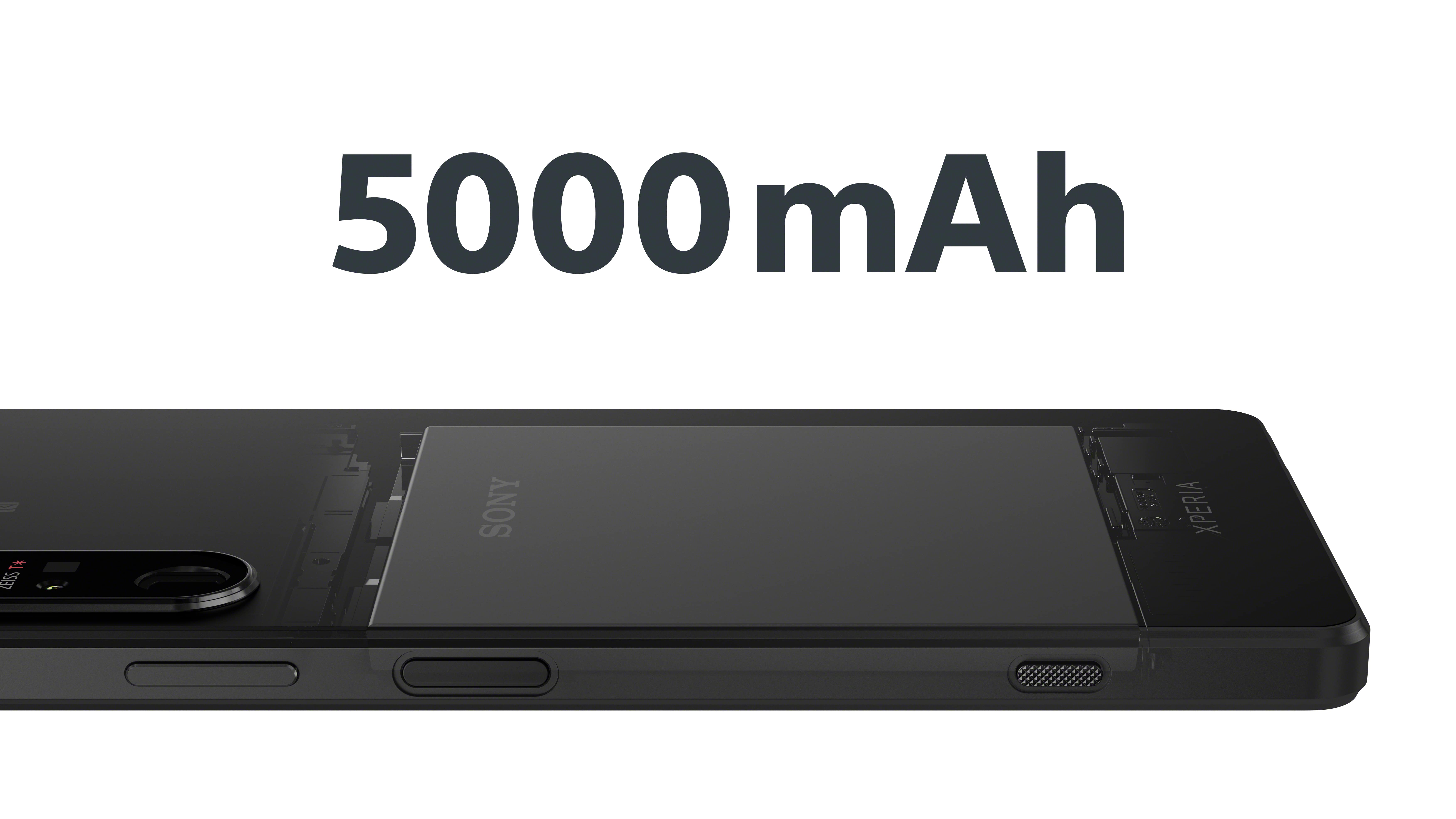 fest verbauter akku eines sony xperia smartphones mit 5000 mAh