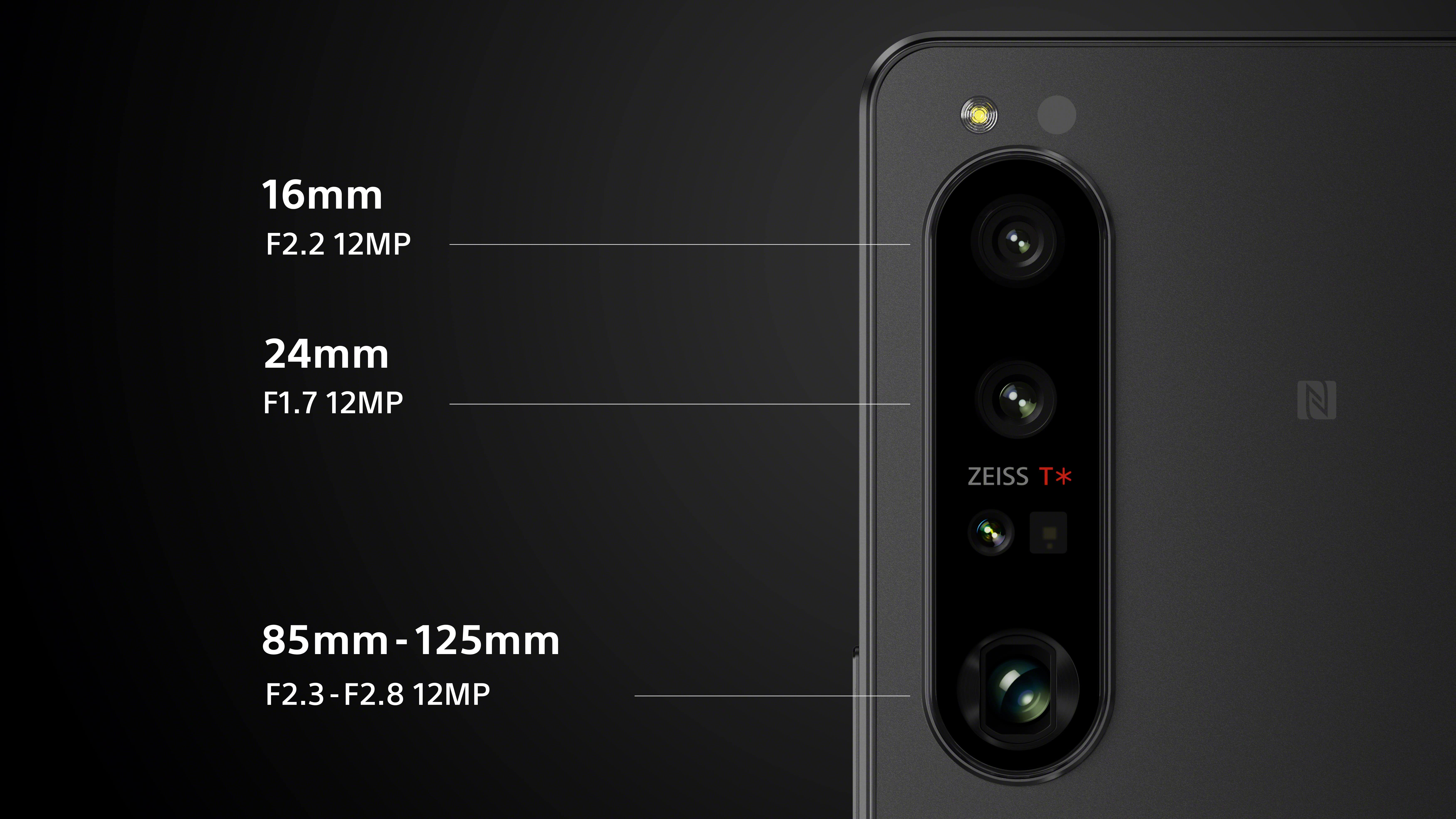 rueckseite eines sony-xperia-smartphones mit mehreren kameraobjektiven