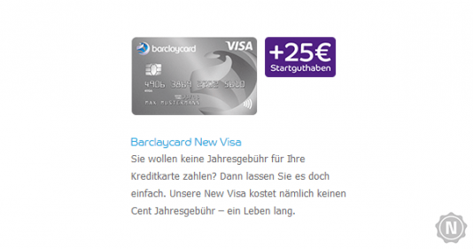Die Barlaycard Visa