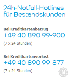 Barclay Notfall-Hotlines