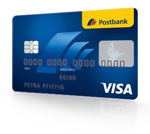 Plastik-Visakarte der Postbank