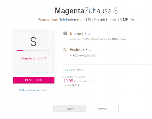 Telekom DSL Magenta S