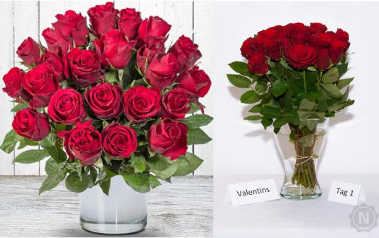 Valentins Rosen Werbung vs. Realität