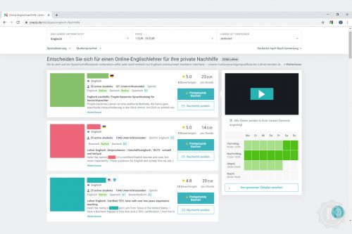 Preply - Lehrerauswahl