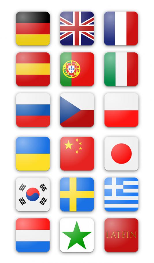 LingQ Sprachflaggen