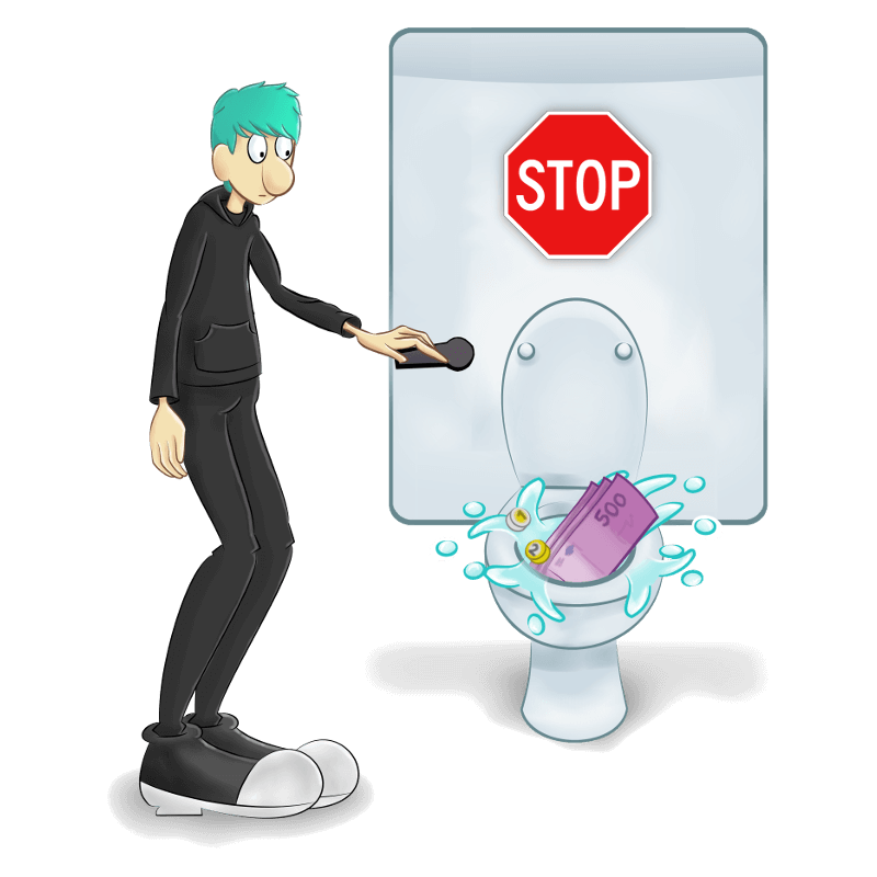 Toilettenspülung Stopp