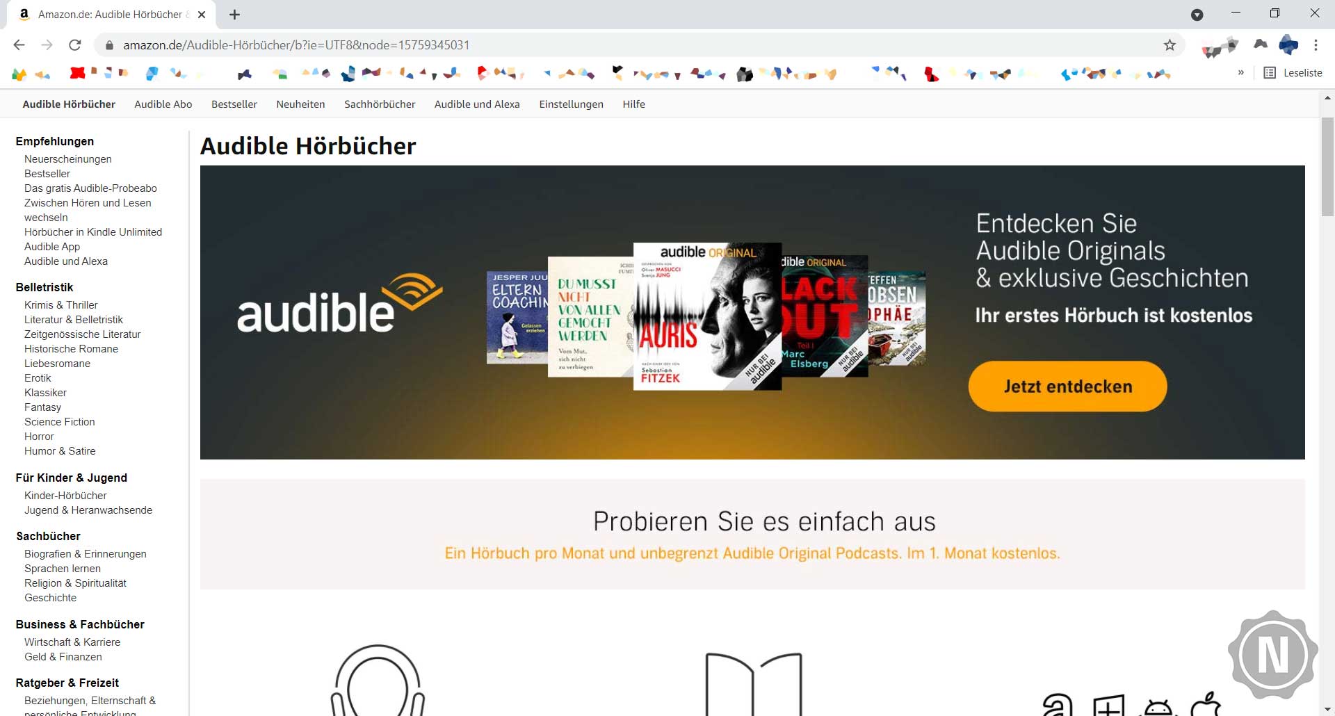 Amazons Hörbuchdienst Audible