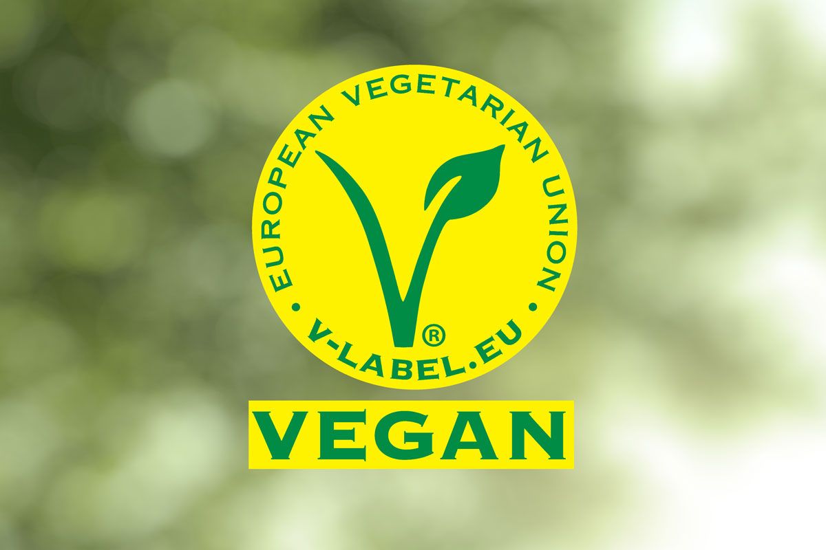 bild vom veganen v label