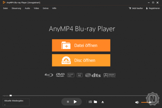 AnyMP4 - Nutzeroberfläche