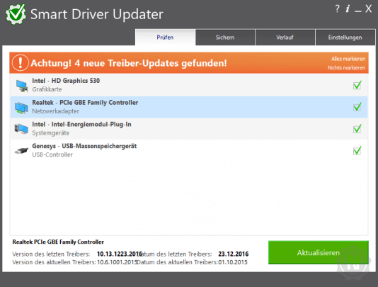 Smart Driver Updater - Text hat zu wenig Platz