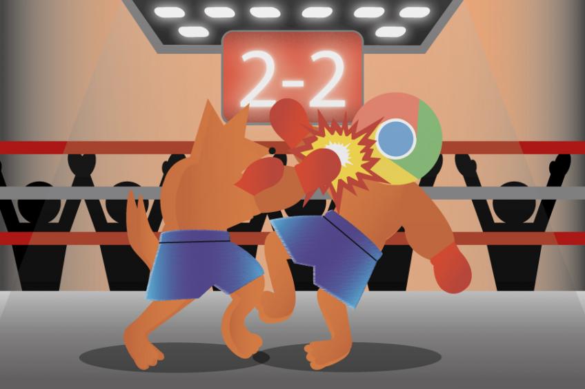 Chrome vs. Firefox 2:2