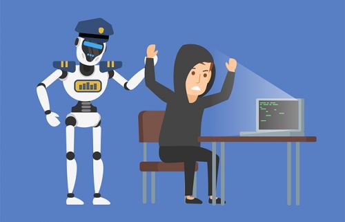 Polizei Roboter verhaftet Hacker