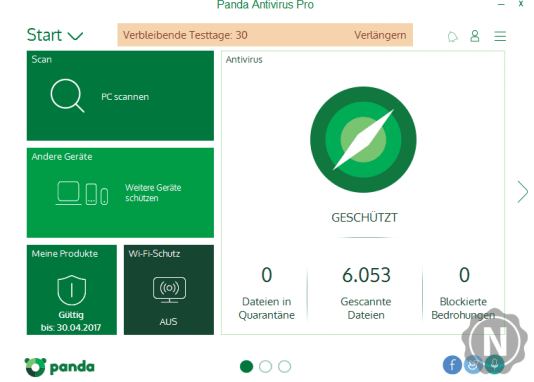 Panda Antivirus Pro Startmenu