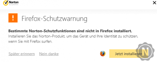 Norton Security Unstimmigkeiten mit Firefox